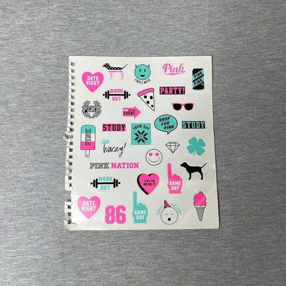 Victoria's Secret PINK 2006 Vintage Collectable Stickers 1 Sheet Set